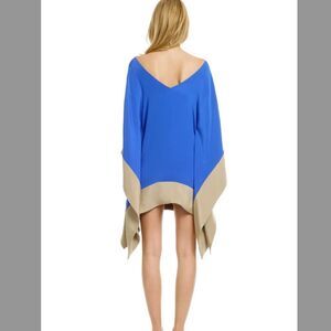 Jay Godfrey Silk Allure Draped Dress - Grey and Yellow Color Pop